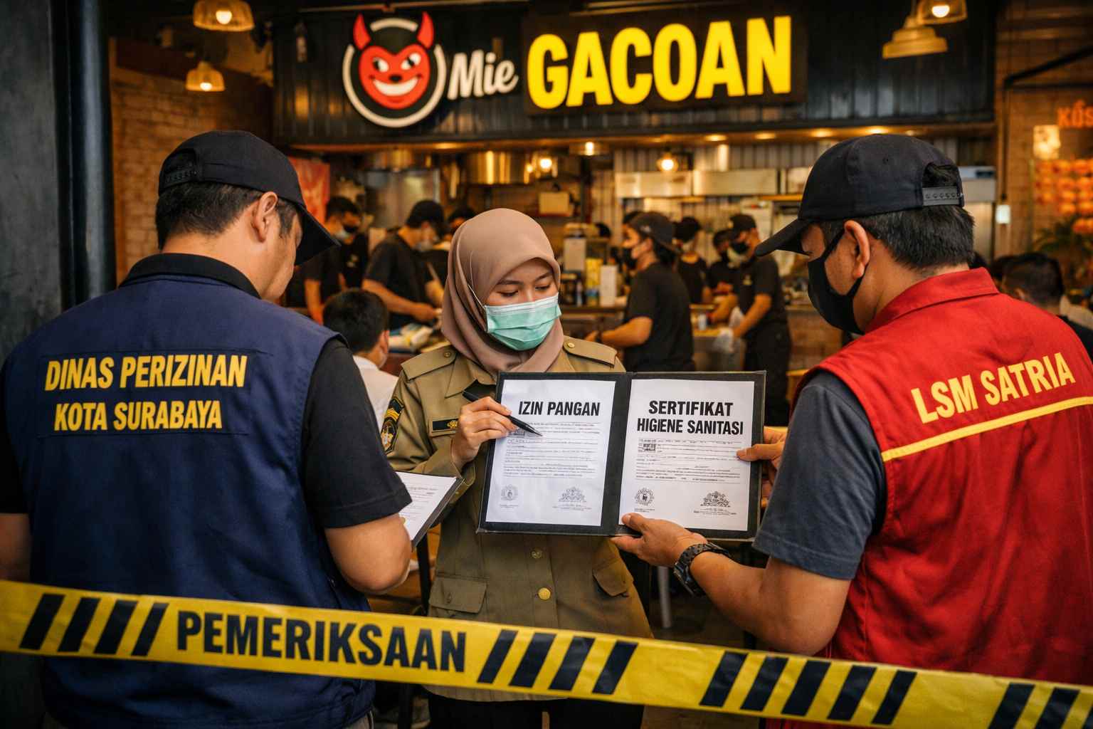 LSM SATRIA Minta Mie Gacoan Surabaya Diperiksa, Legalitas Usaha Dipertanyakan